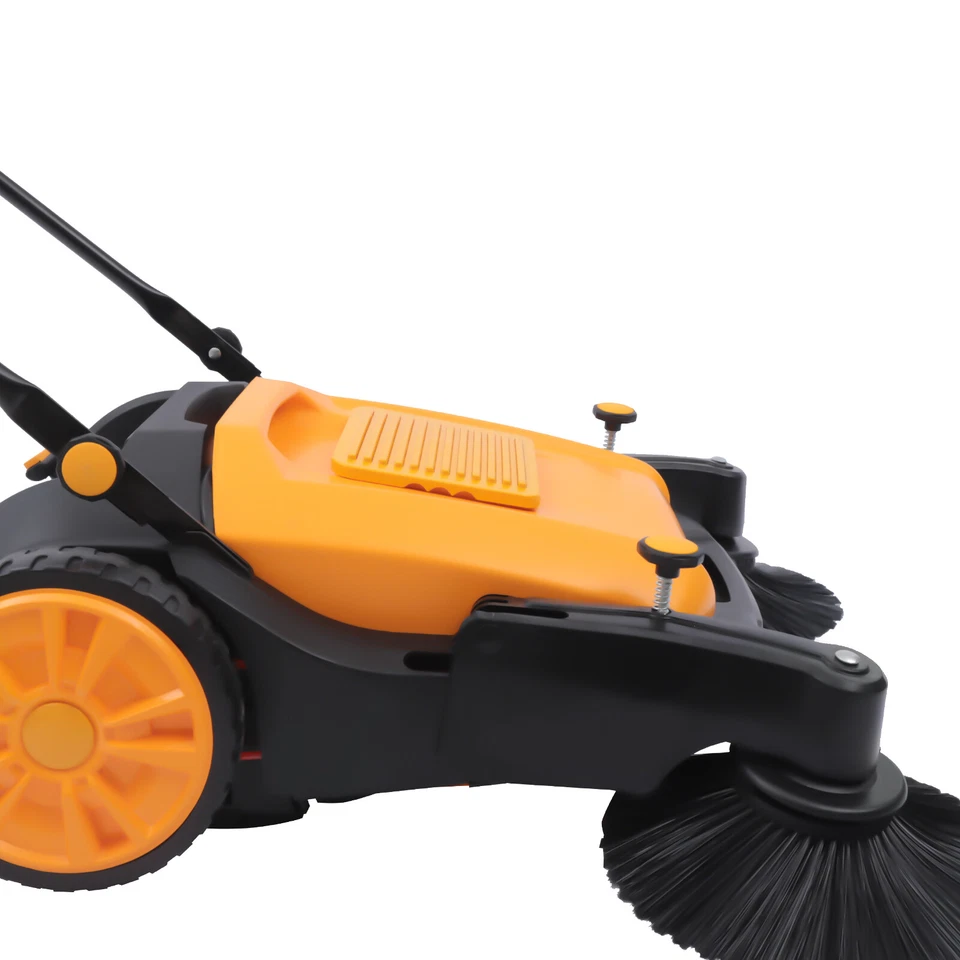 41"Outdoor Hand Push Sweeper Street Pavement Broom Floor Sweeping Cleaning Tool - Image 4 of 4