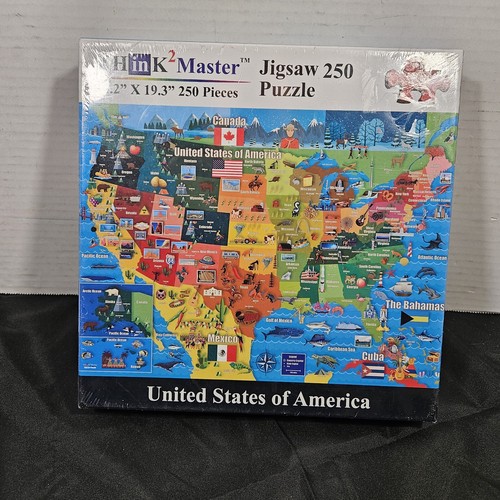 United States of America Think2Master Educational Jigsaw Puzzle 250 Pc 14"x 19" - Picture 3 of 16