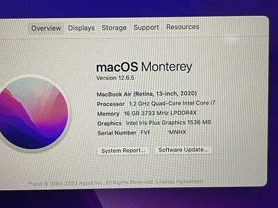 Apple MacBook Air A2179 (2020) Laptop 13