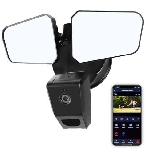Smart Floodlight Camera Outdoor, LED Motion Sensor Security Camera Light with