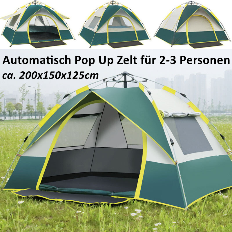 Tienda emergente automática 2-3 personas carpa de camping automática carpa abovedada carpa de playa