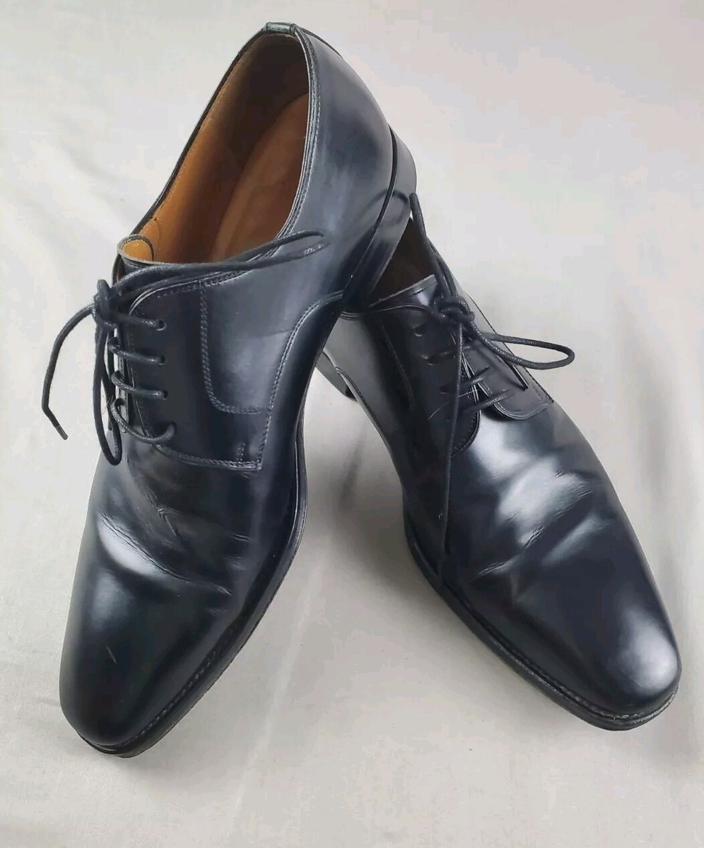 Magnanni Plain Toe Men\'s Size 10.5 M Black Leather Lace Up Derby Dress Shoes MAGNANNI Eddison Plain Toe Derby Black Leather Men main image 4