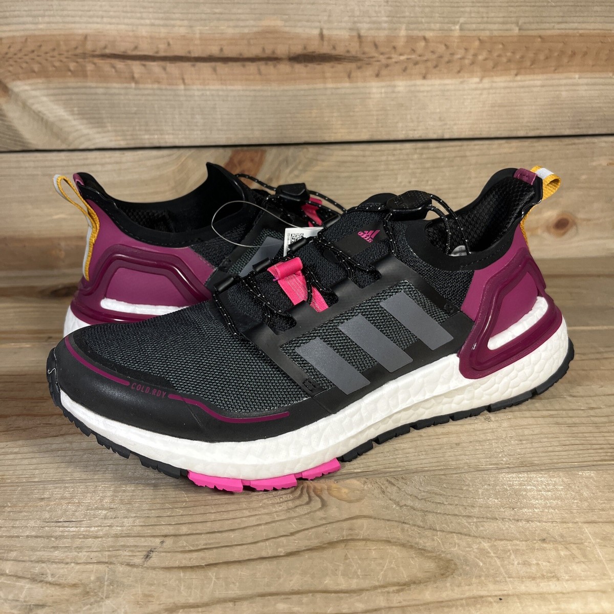 NEW - Adidas UltraBoost C.RDY Black Pink Grey Boys 5 / Women's 6