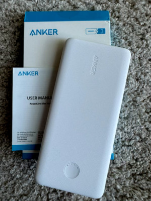 ANKER Series 3 PowerCore Slim 10000 Open Box + ANKER Series 3 Power Port + Cable