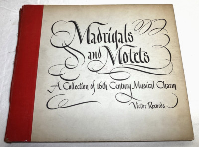 Lee Jones Madrigal Singers Madrigals And Motets 4x 10'' 78RPM Set G-26 1940 NM/G+