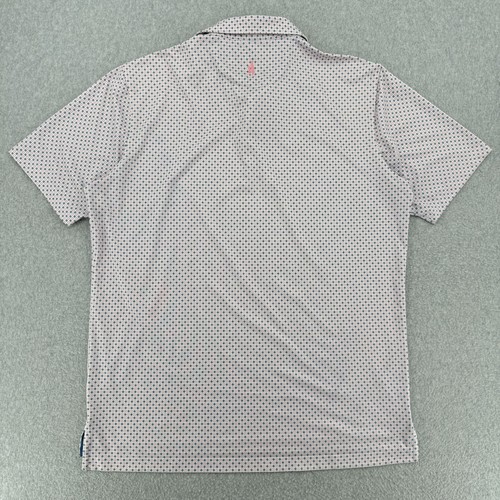 Johnnie-O Shirt Men's Large Geometric Print S/S Polyester Stretch Golf Polo - Picture 5 of 10