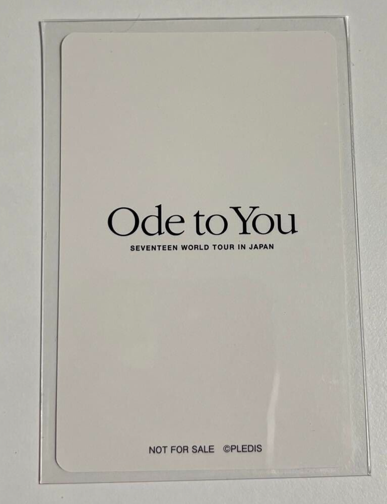 SEVENTEEN JEONGHAN Ode to You in JAPAN DVD Limited Photocard | eBay