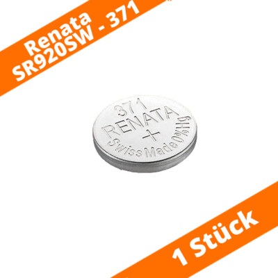 x Renata 371 SR69 SR920SW AG6 1,55 V Silberoxid Knopfzelle