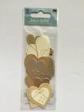 Jolees Boutique GOLD HEARTS Engagement Anniversary Wedding scrapbook Stickers