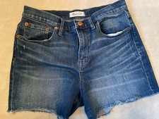 MADEWELL High Rise Denim Cut Off Jean Shorts 28