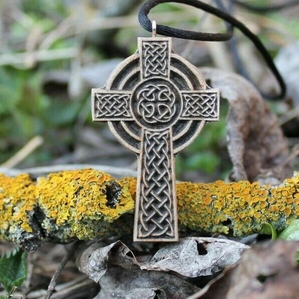 Wooden celtic cross best sale necklace