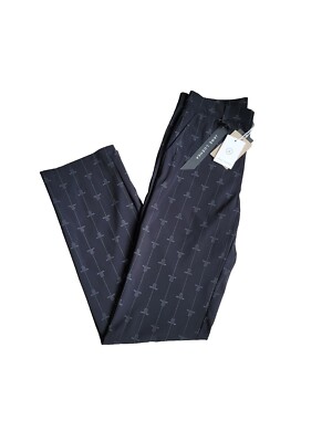 Jane Lushka Martine Technical Jersey Pants Straight Trousers Black XS RRP  129