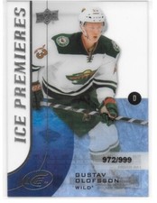 2015-16 UD Ice Premieres 972/999 #163 Gustav Olofsson Minnesota Wild