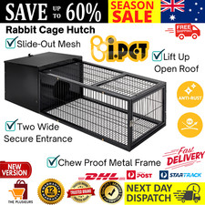 Pet Rabbit Guinea Pig Chicken Run Animal Metal Cage Bunny Hutch Enclosure Pen AU