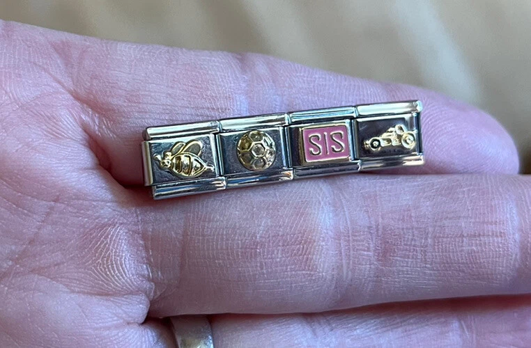 ZOPPINI Auténticos Dijes Vintage Acero Inoxidable Oro 18kt Foto 3 de 4