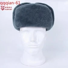 Russian Ushanka Winter Hat Gray Coldwars Replica Outdoor Adult Warm Headwear New