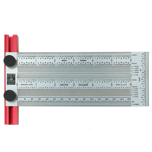 Incra 6"/150MM Pro T-rule - to 1/164", 1/100", 1/2MM TDPROT06