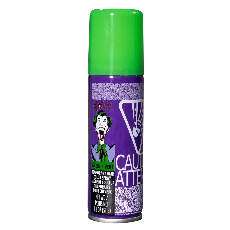 Crazy Clown Joke Spray para Cabello Verde Halloween Disfraz Accesorio Foto 2 de 4