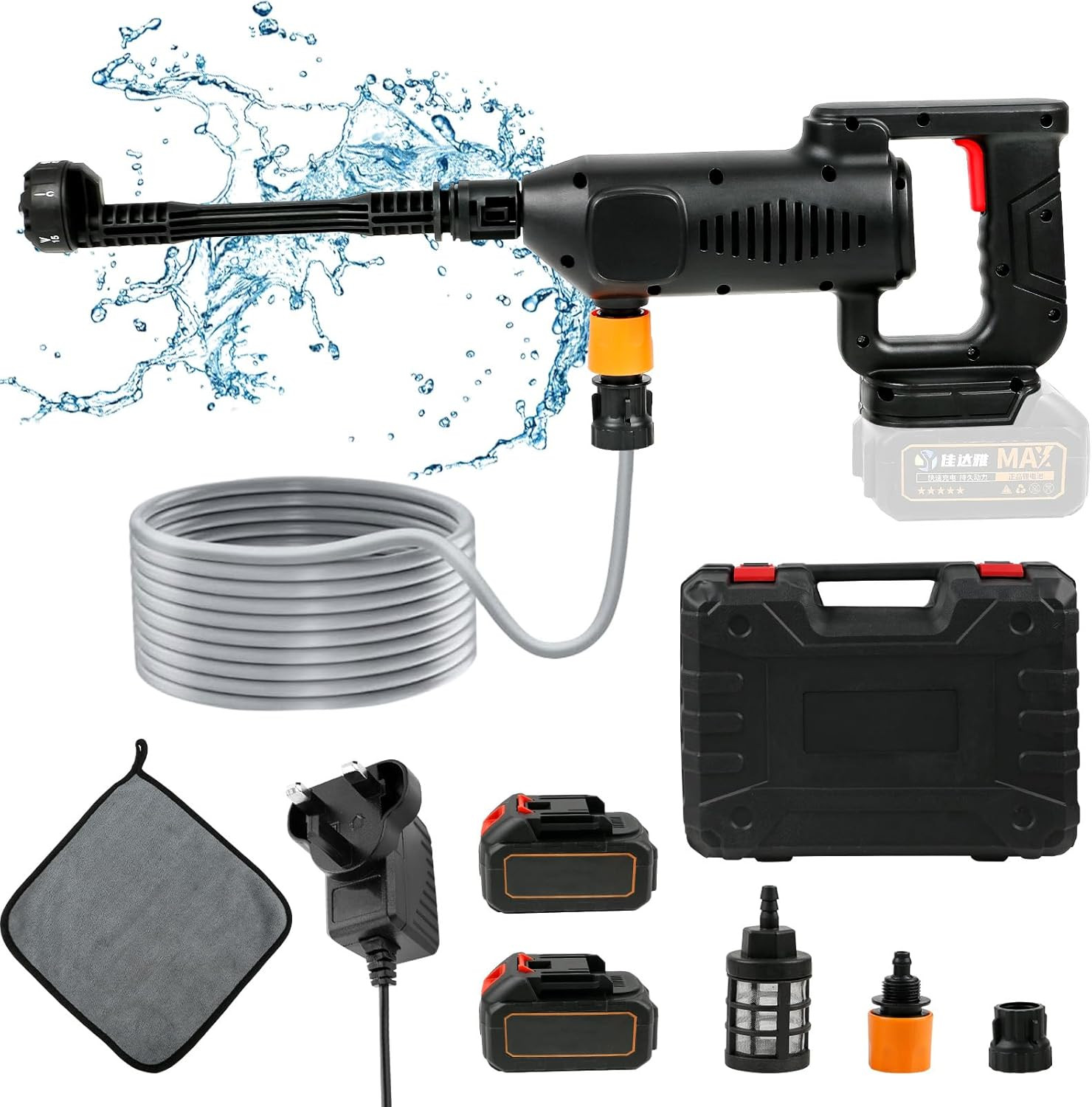 Nettoyeur haute pression sans fil Panthem 725 PSI avec 2 batteries 6000mAh