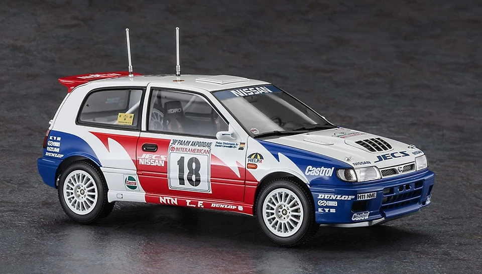 Hasegawa 1/24 Nissan Pulsar RNN14 GTI-R 1991 Acropolis Rally Model HC53 - Immagine 3 di 4