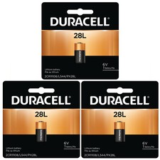 3 28L Duracell 6V Lithium Batteries L544, PX28L, 2CR11108, Photo, Camera 