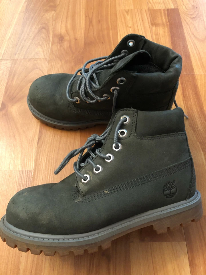 Timberland Premium 6' Bota Impermeable Zapatos para Niños Pequeños Gris Oscuro TB0A1VGY Talla 12 Foto 2 de 4