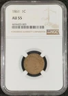 1861 Indian Head Cent NGC AU55 4694433-003 Exquisite Coin Rare