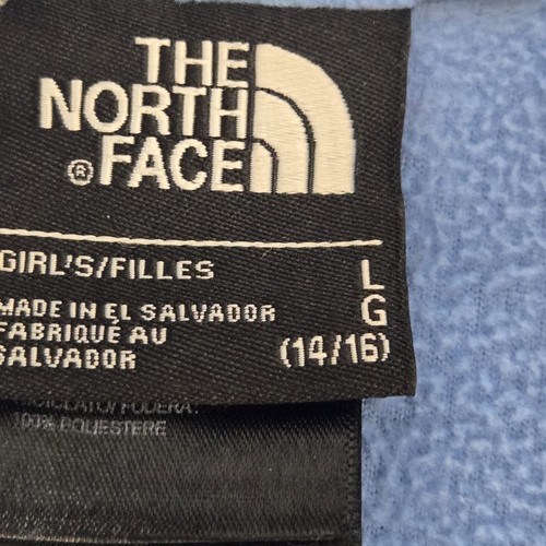 The North Face Denali Girls Large 14/16 Blue Long Sleeve Full Zip Fleece Jacket - Picture 4 of 6