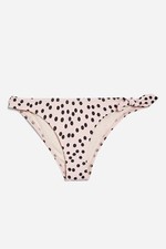 Brand New TOPSHOP Spot Tie Side Bikini Bottoms In Pink Multi - Size 2 US