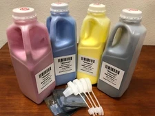 4 x GLOSSY Toner Refill kit for HP Enterprise M880, M880z z+ NFC (827A) + 4 Chip