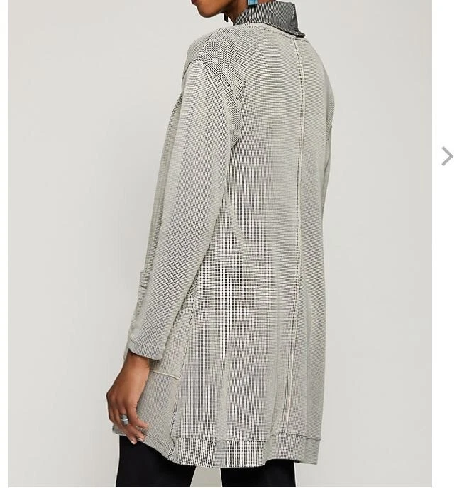 Cárdigan Fenini Chal-Cuello Dos Caras Tela Térmica Silueta Recta Pequeño Foto 2 de 4