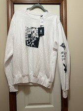 Playboy For All Crewneck Sweatshirt By PacSun Mens White Size Medium NWT