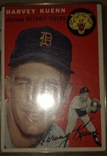 1954 Topps - Harvey Kuenn #25 (RC) Detroit Tigers Rookie Card. rookie card picture