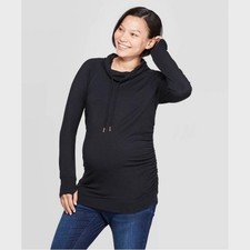 Isabel Maternity By Ingrid  Isabel Women's Sz XS Black Long Sleeve Sweatshirt