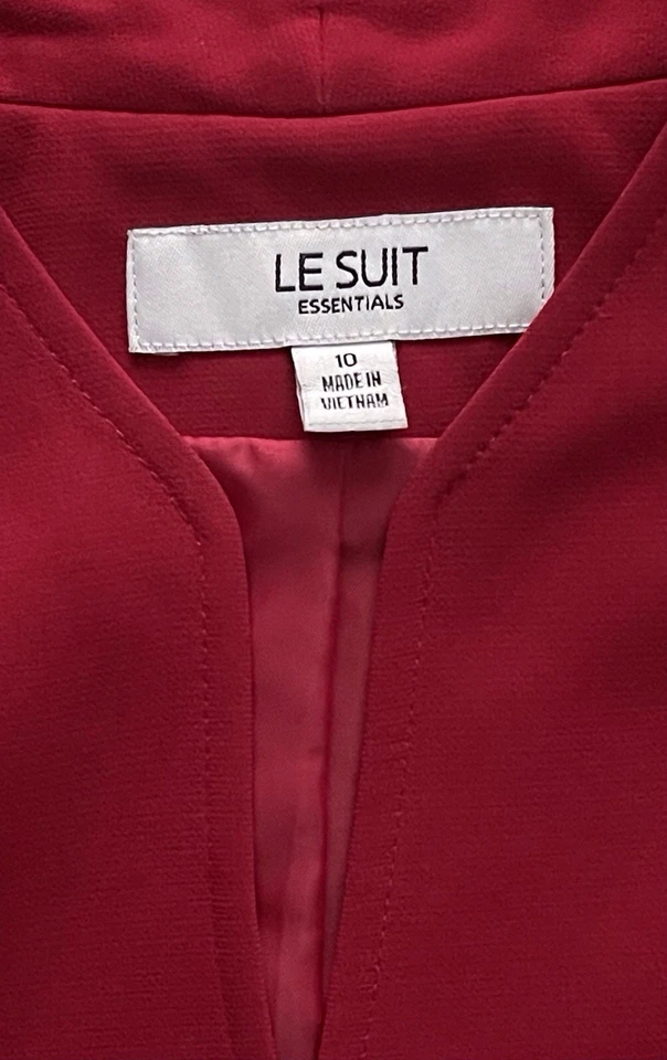 Le Suit-Rojo 2 piezas Carrera Negocios Noche Forrada Abotonada Chaqueta Falda Traje Talla 10 Foto 4 de 4