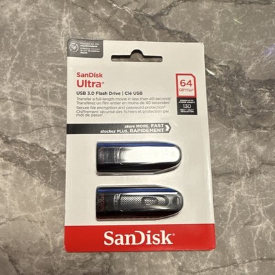 SanDisk Ultra USB 3.0 USB-A Stick 64GB 2er-Pack 130MB/s Verschlüsselung