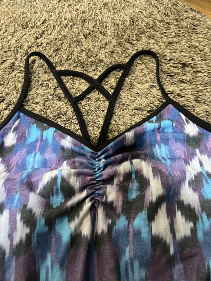 Camiseta sin mangas Prana geométrica multicolor espalda deportiva con sujetador incorporado yoga para mujer XL  Foto 2 de 4