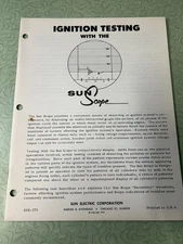 SUN Electric Corp Instruction Manual for Ignition Testing with Sun Scope