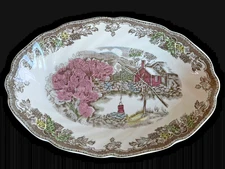 Johnson Bros Friendly Village Oval Relish Dish Gravy Underplate England 1883