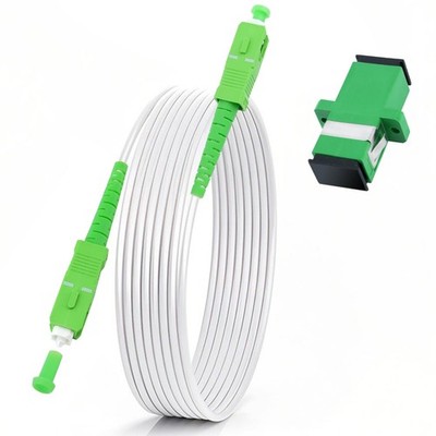 3FT SC/APC to SC/APC Fiber Optic Cable, Armored Single Mode Patch Cord for Hi...