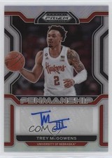 2022 Panini Prizm Draft Picks College Penmanship Silver Trey McGowens Auto 12po