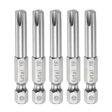 5pcs Y8 Magnetic Tri-point Y Type Screwdriver Bit 1/4" Hex Shank 2" Length