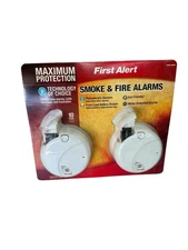 Fire Alarms First Alert 540004 - 2 Pack Maximum Protection Smoke And Fire