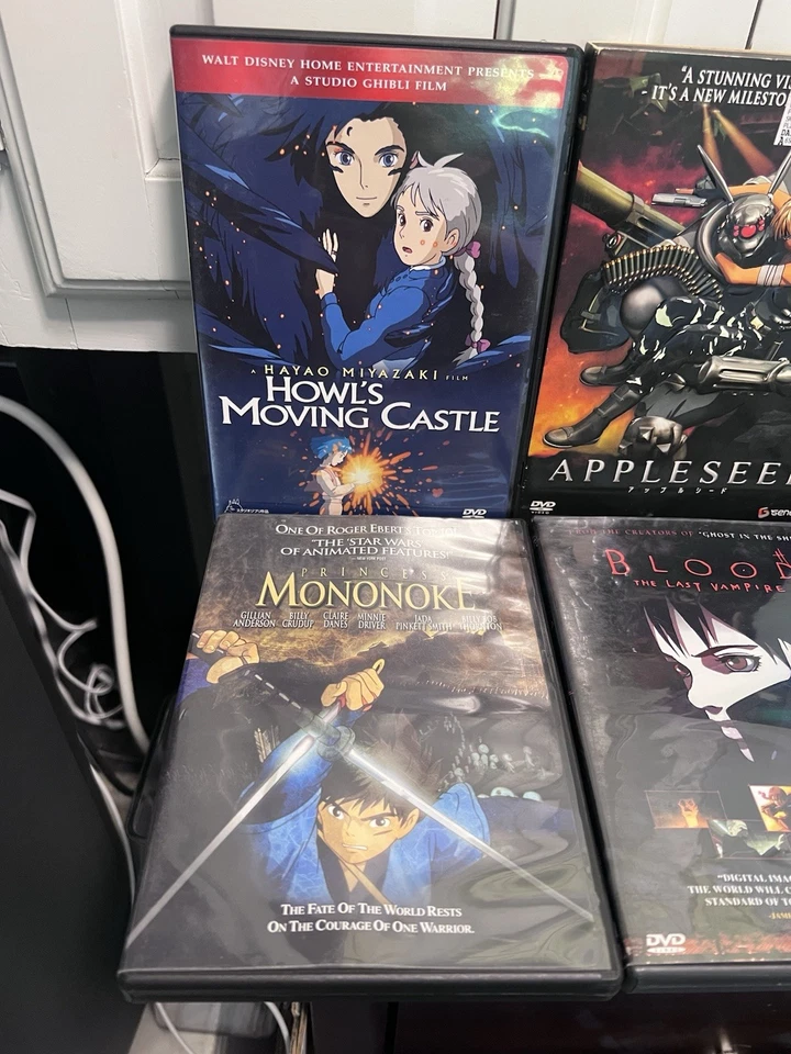 Anime dvd lot / 9 Movies / Howls Moving Castle, Appleseed,Princess Mononoke - Image 2 of 4
