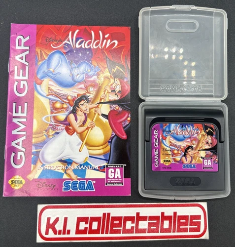 SEGA Game Gear: Disney's Aladdin w/ Manual - Authentic *TESTED