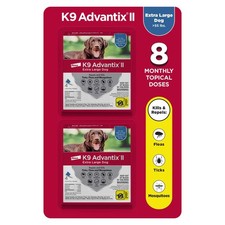 K9 Advantix II Extra Large Dog Flea  Tick Treatment, Over 55 lbs, 8 Doses