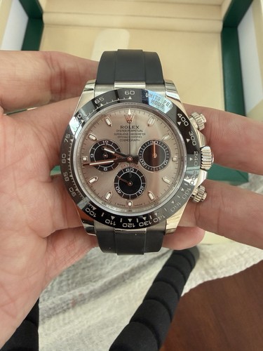 2019 Mint Rolex 116519LN Cosmograph Daytona Ghost 18K White Gold Ceramic Watch