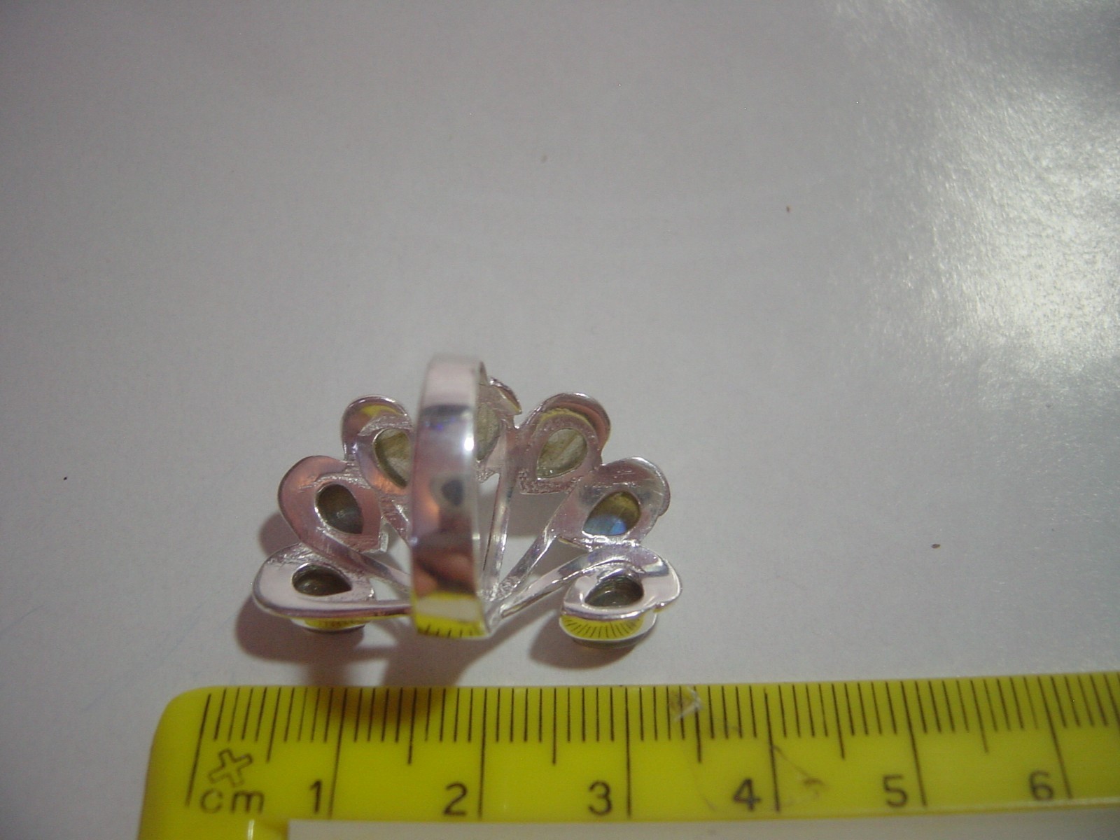 MASSIVE SOLID SILVER SUPERB GENUINE LABRADORITE L… - image 7