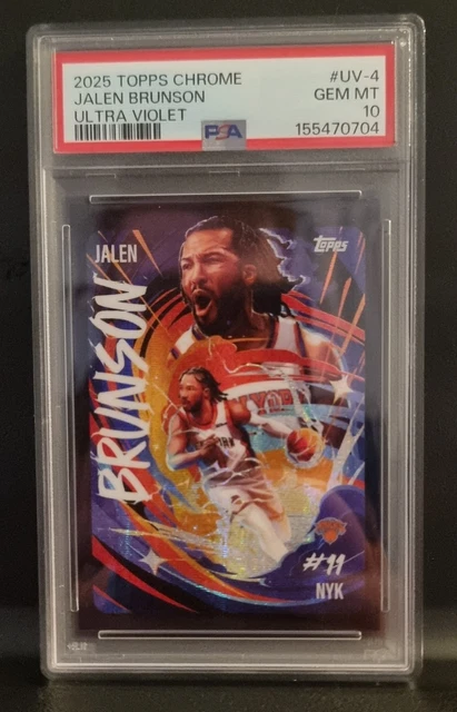 2025 Topps Chrome Jalen Brunson Ultra Violet #UV-4 PSA 10 New York Knicks