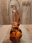 Vtg ICET ARTE Murano Glass Praying Madonna Mary Halo Figure Religious Sticker